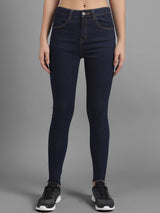 Kotty Women Navy Blue Super Skinny Fit Mid-Rise Clean Look Jeans