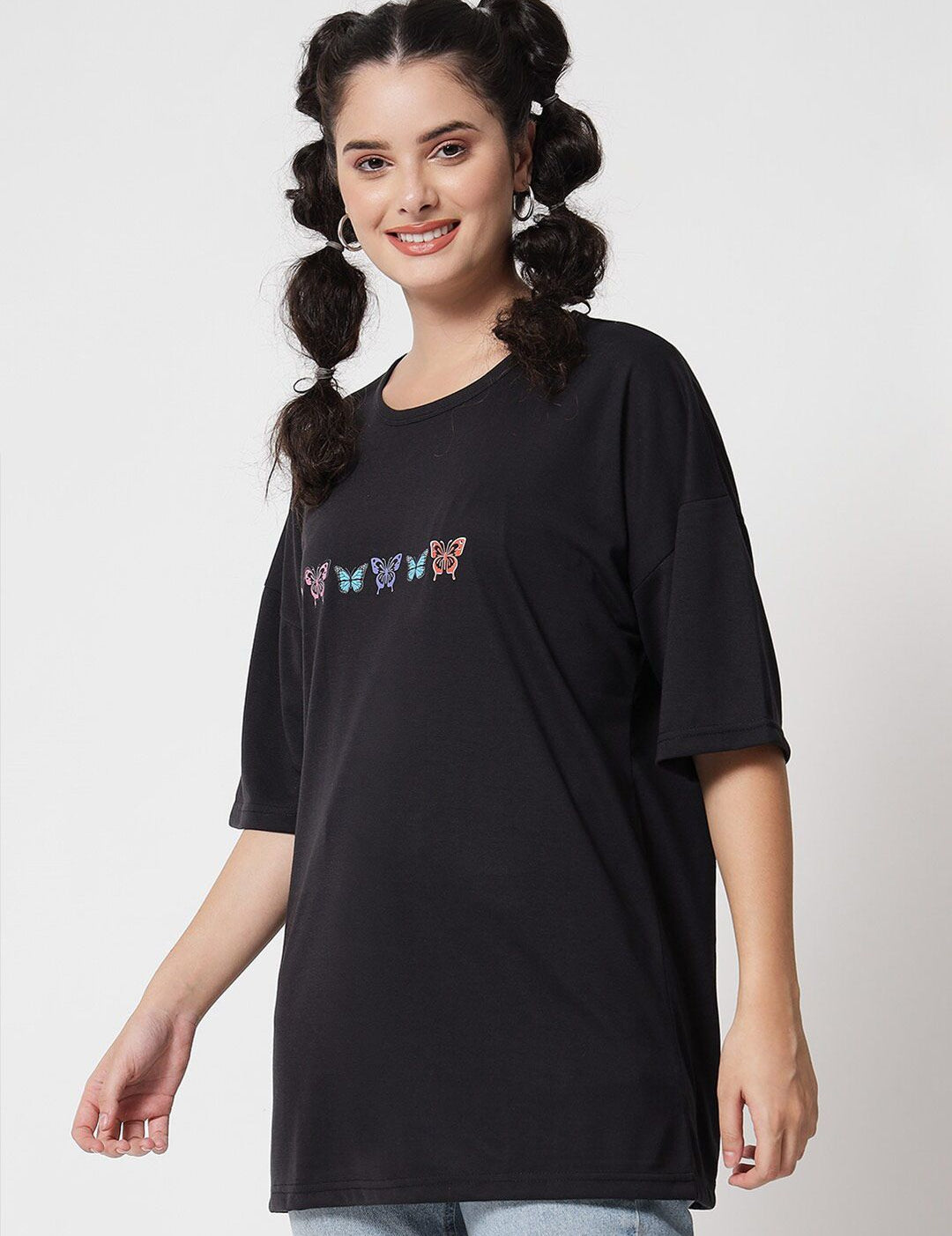 Kotty Conversational Printed Oversize Cotton T-shirt