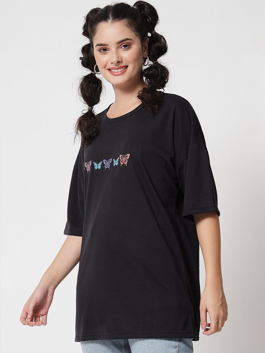 Kotty Conversational Printed Oversize Cotton T-shirt