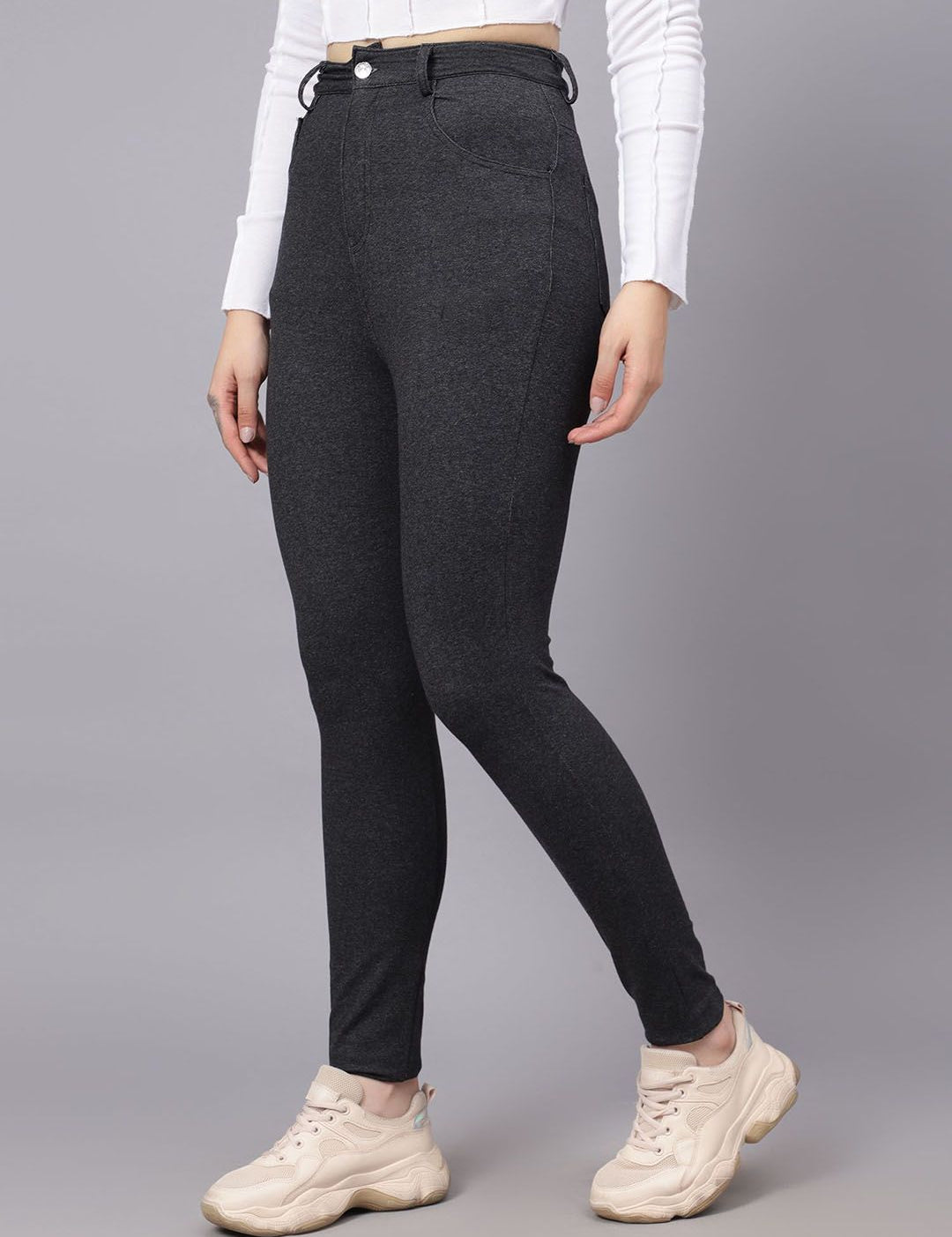 KOTTY Basics Women Skinny Fit High-Rise Stretchable Jeans