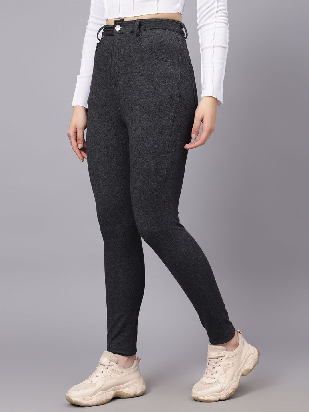 KOTTY Basics Women Skinny Fit High-Rise Stretchable Jeans