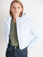 Kotty Hooded Nylon Crop Puffer Jacket