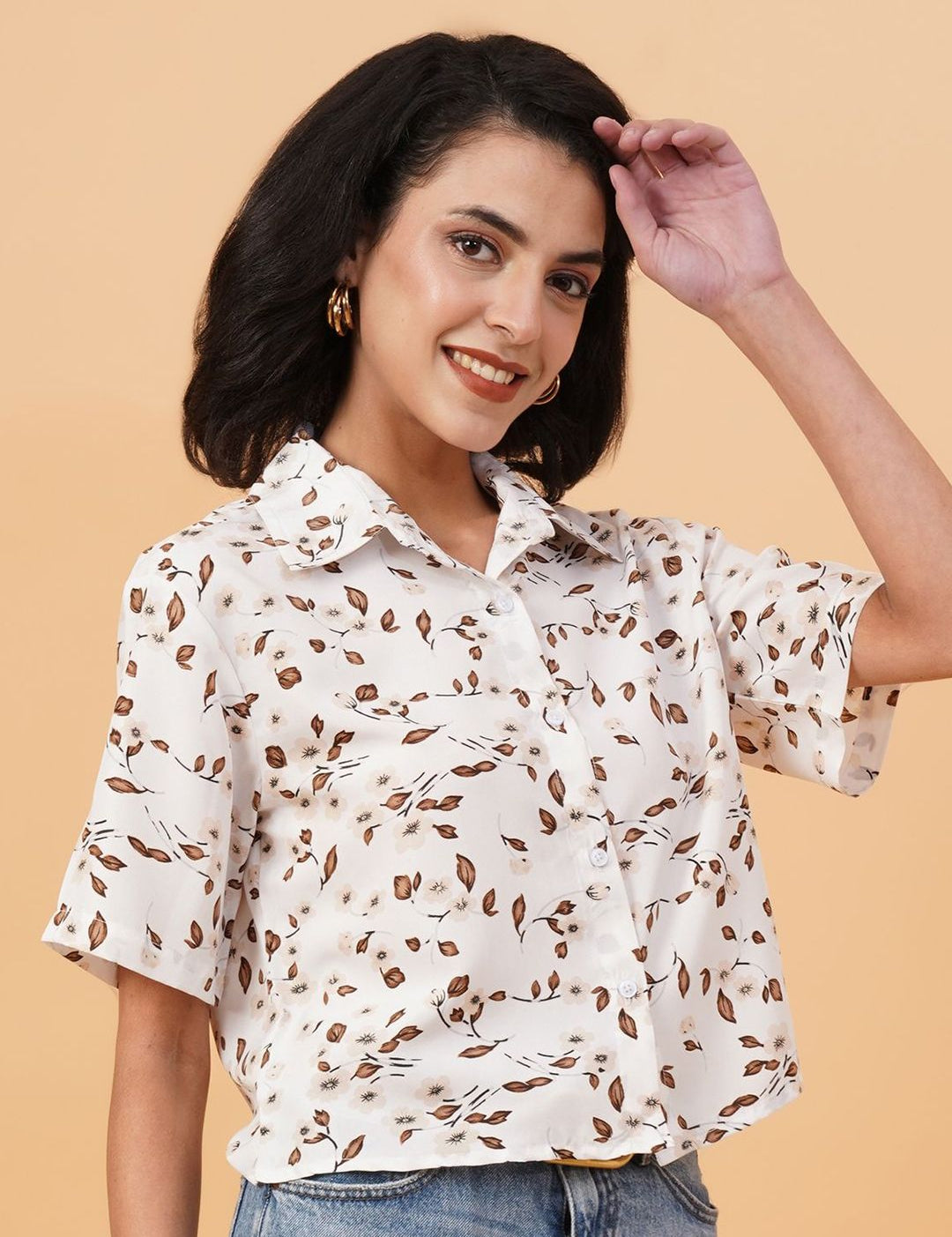 Kotty Women Opaque Printed Casual Shirt