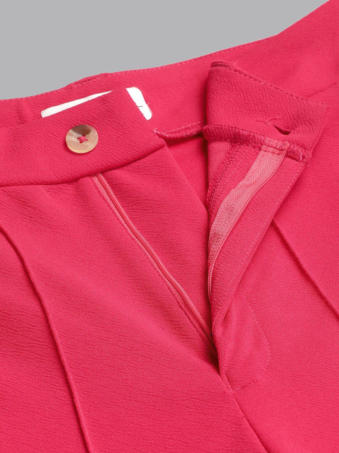 KOTTY BIZwear Women Pink Relaxed Straight Leg Straight Fit High-Rise Trousers