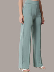 Kotty Women Pack of 2 Relaxed Straight Leg Straight Fit High-Rise Easy Wash Trousers