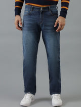 Kotty Men Blue Jean Slim Fit Clean Look Low-Rise Light Fade Stretchable Jeans