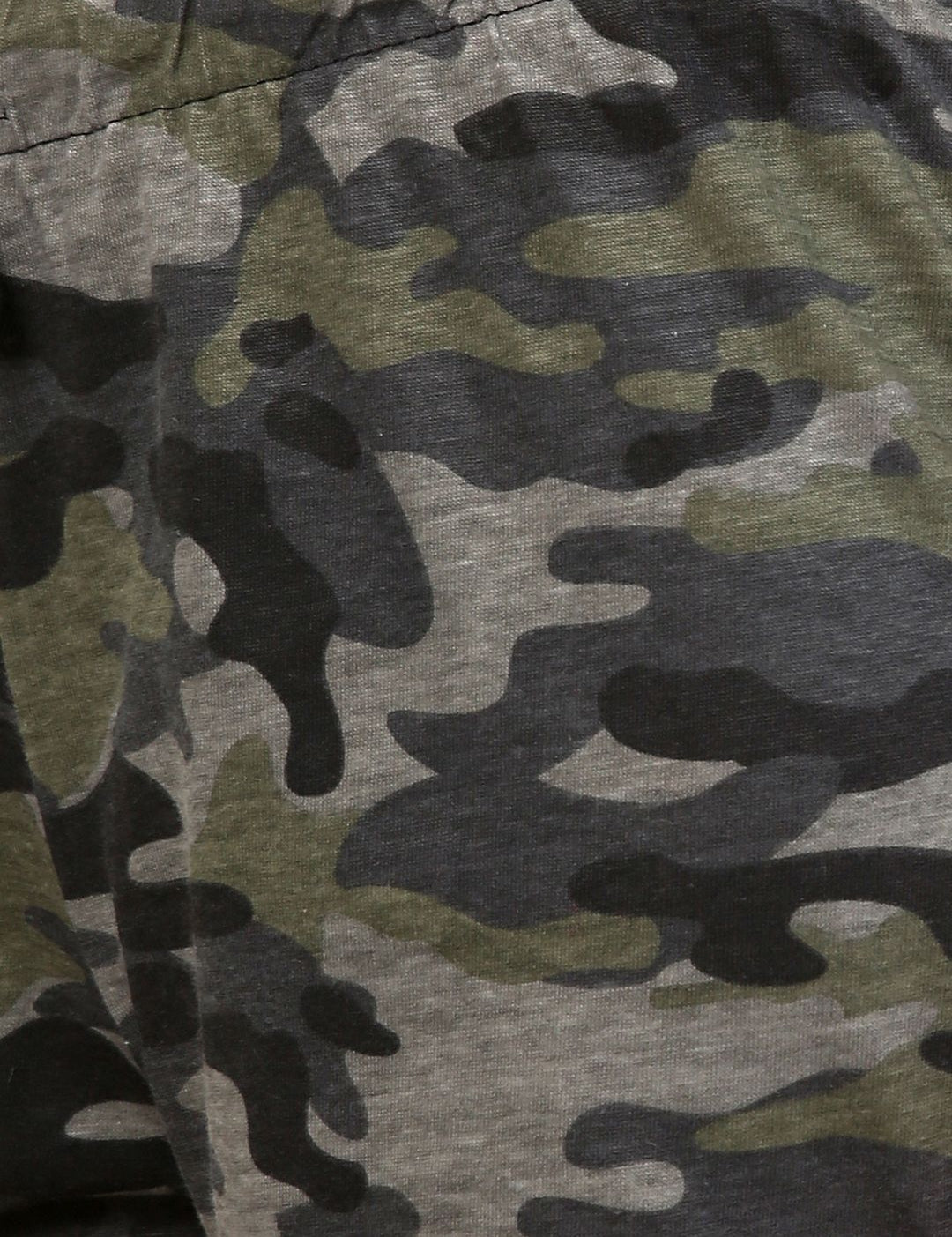 Kotty Women Grey & Black Camouflauge Printed Lounge Shirts