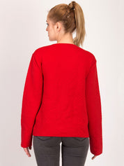 Kotty Women Red Self Design Tailored Jacket