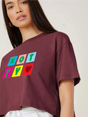 Kotty Women Printed Crop T-shirt