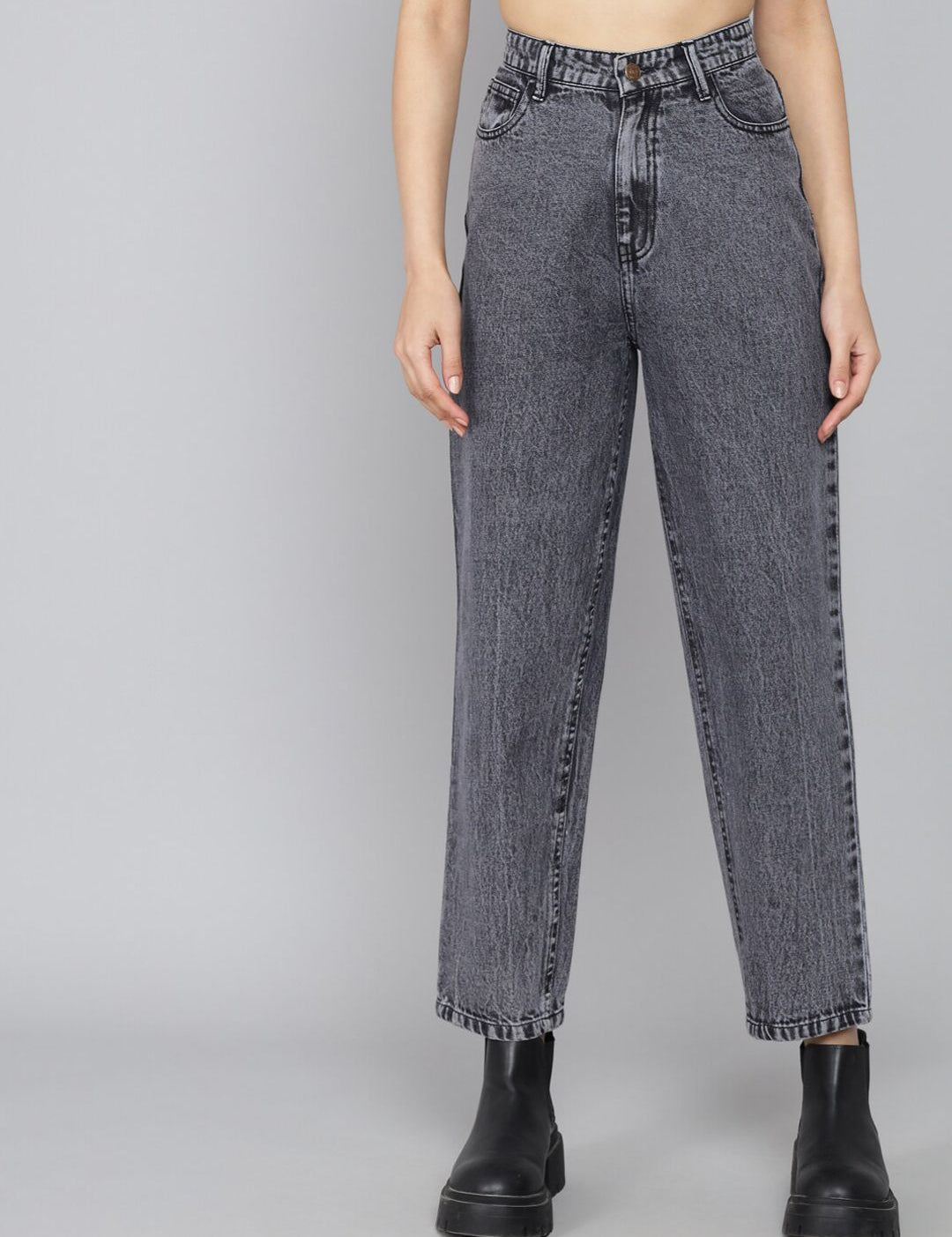 Kotty Women Black High-Rise Light Fade Jeans