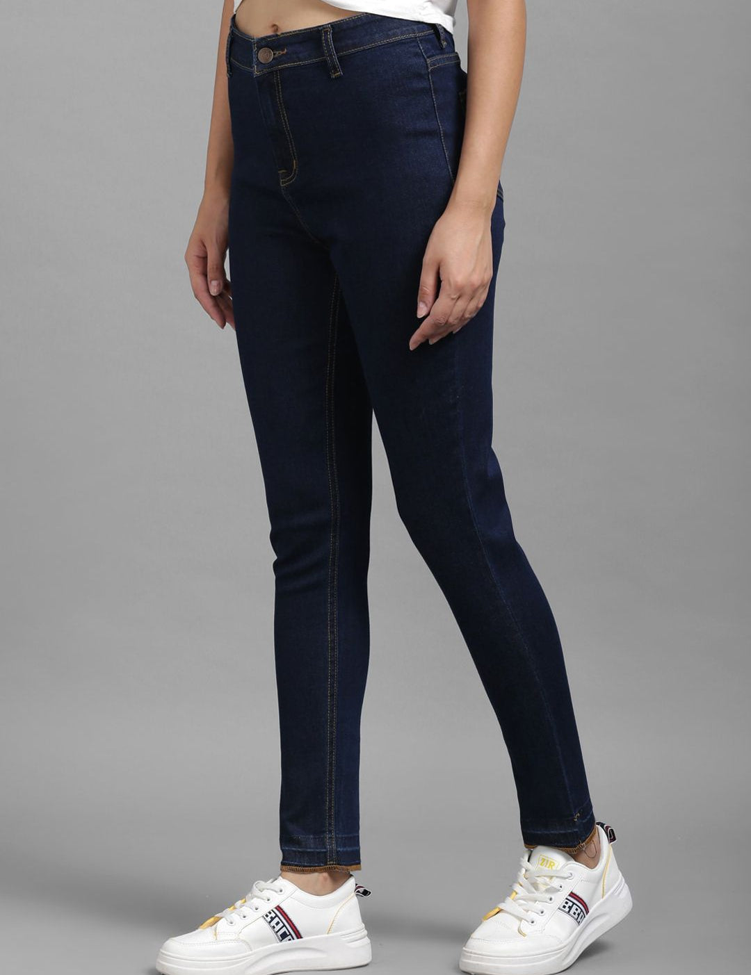 Kotty Women Navy Blue Skinny Fit High-Rise Clean Look Jeans