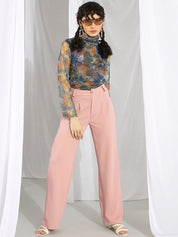 KOTTY BIZwear Women Relaxed High-Rise Straight Fit Trousers