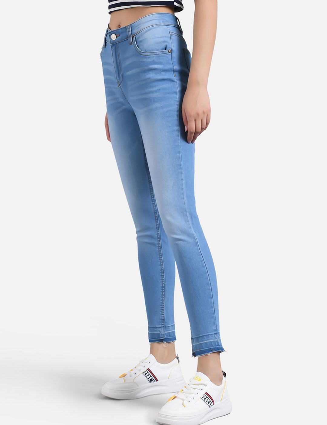 Kotty Women Blue Skinny Fit High-Rise Clean Look Jeans