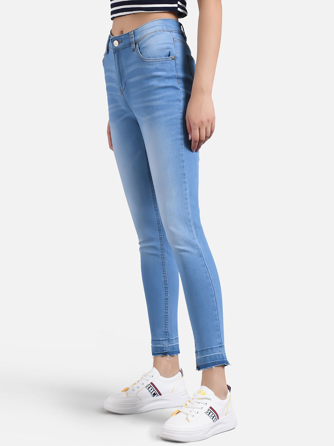 Kotty Women Blue Skinny Fit High-Rise Clean Look Jeans