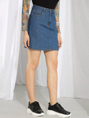 Kotty Straight Mini Denim Skirt