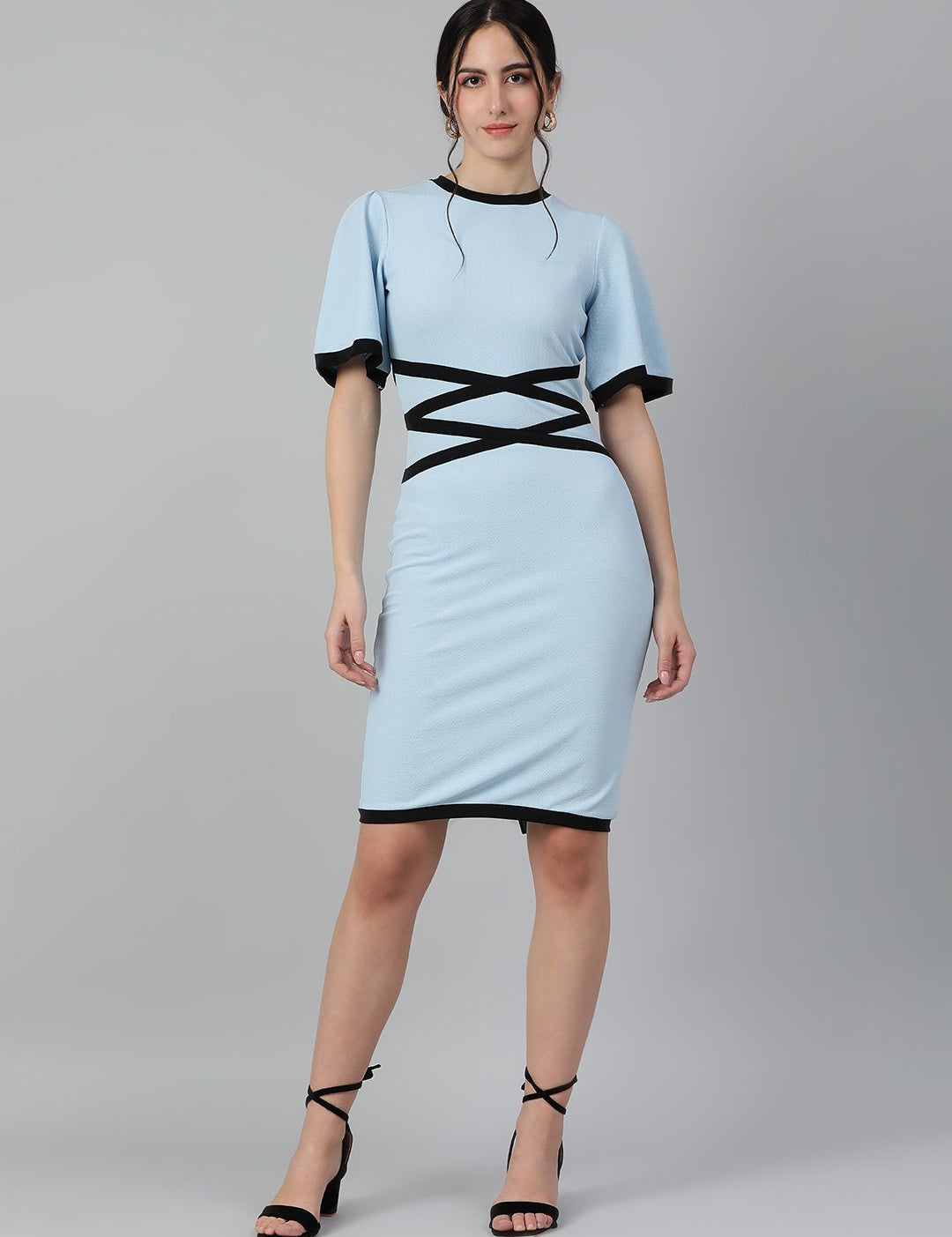 Kotty Flared Sleeves Sheath Dress