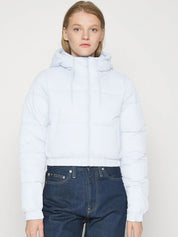 Kotty Hooded Nylon Crop Puffer Jacket