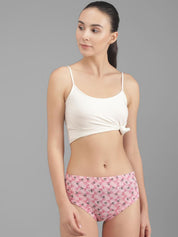 Kotty Women Pack Of 3 Floral Printed Cotton Hipster Briefs