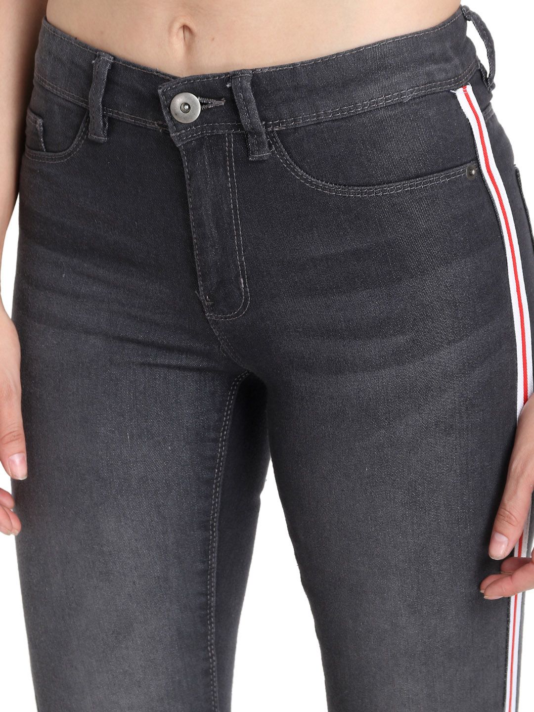 Kotty Women Black Skinny Fit High-Rise Clean Look Jeans