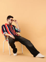 Kotty Men Relaxed Spread Collar Graphic Printed Casual Shirt