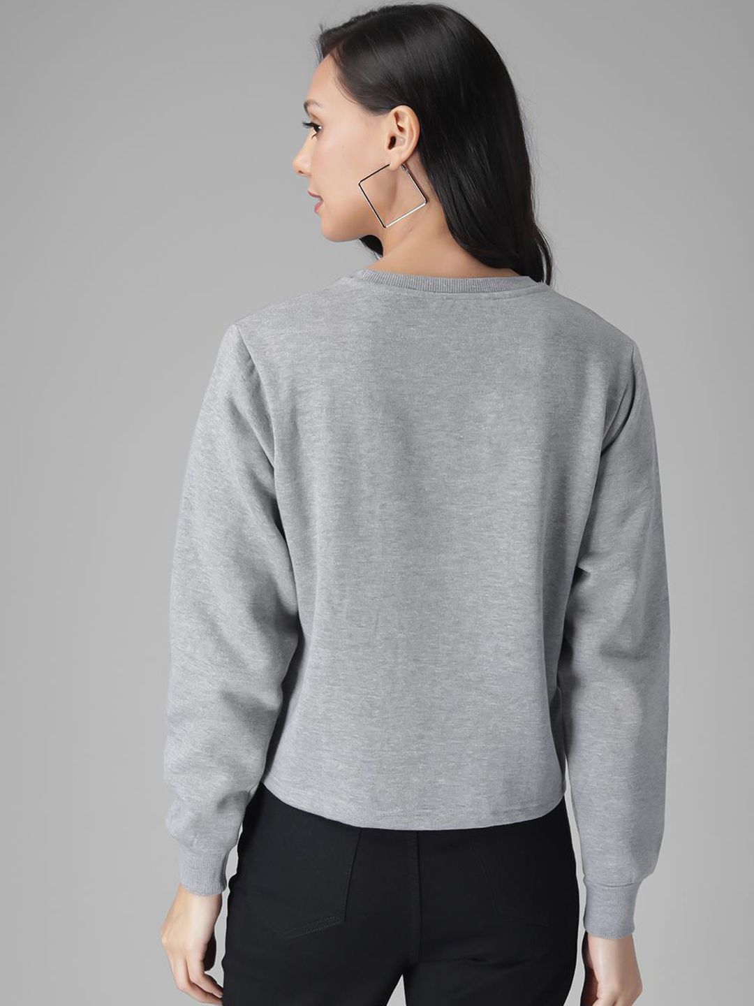 Kotty Women Grey Striped Sweatshirt
