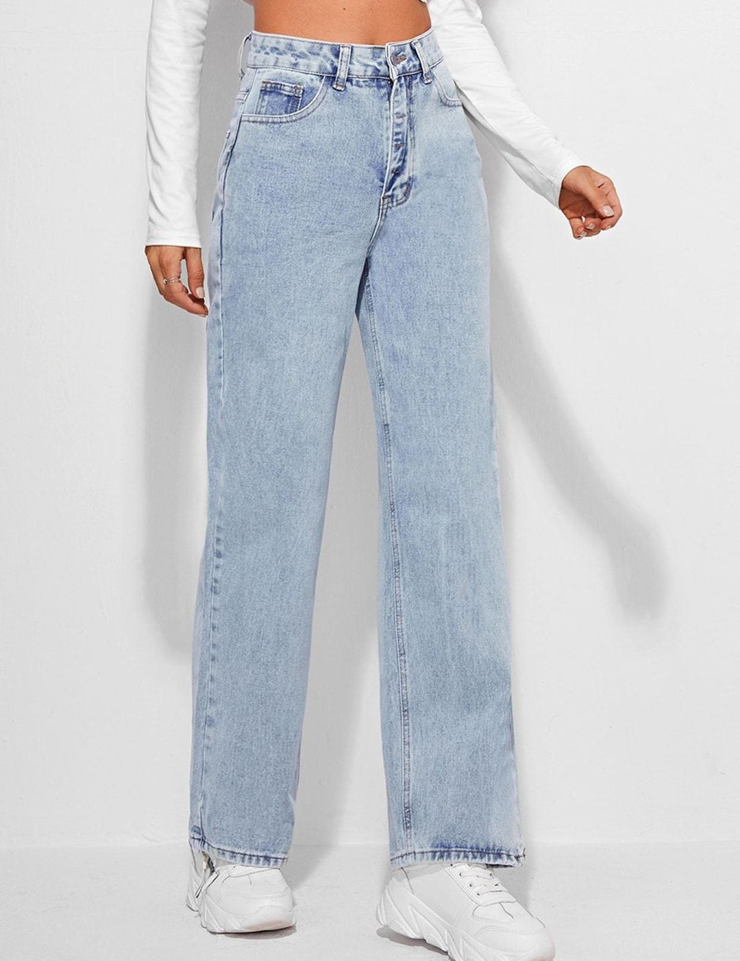 Kotty Women Blue Flared Light Fade High-Rise Jeans