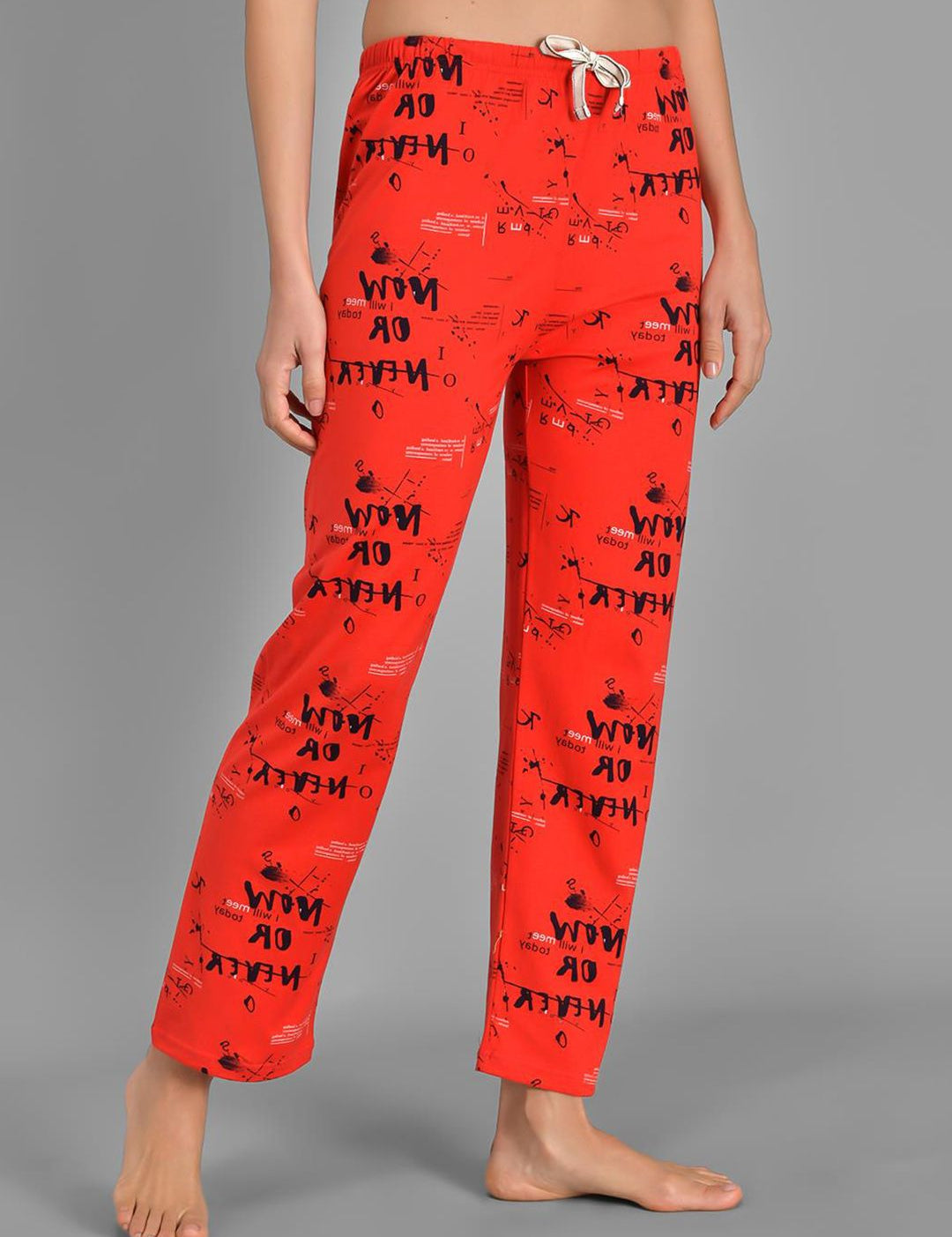 Kotty Red Printed Lounge Pants