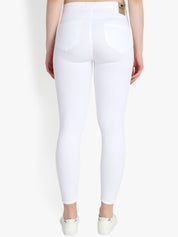 Kotty Women White Skinny Fit High-Rise Clean Look Jeans