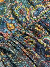 Kotty Floral Printed Flutter Sleeves Fit & Flare Dress