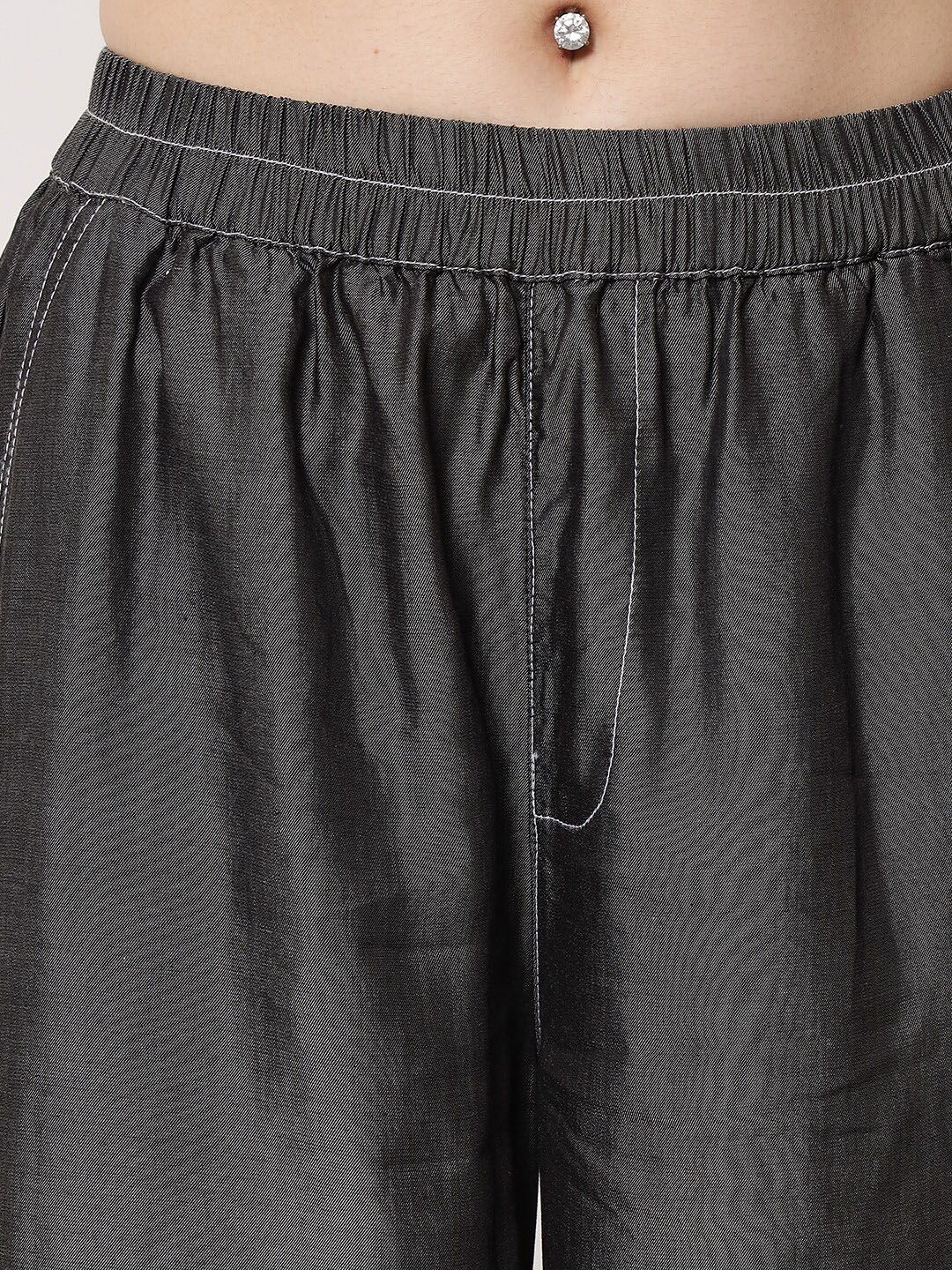 Kotty Women Grey Jean Low Distress Stretchable Jeans