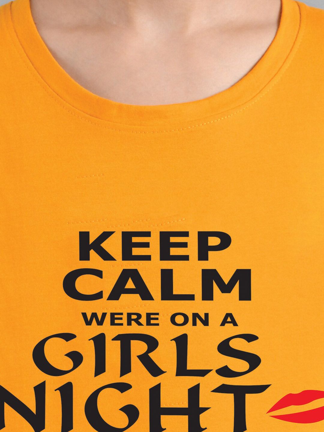 Kotty Typography Printed Round Neck T-shirt