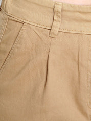 Kotty Women Beige Regular Fit Solid Cargos