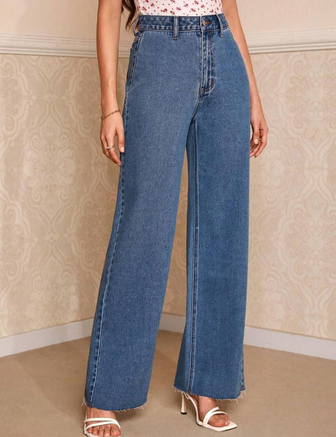 Kotty Women Jean Straight Fit High-Rise Stretchable Cotton Jeans