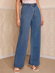 Kotty Women Jean Straight Fit High-Rise Stretchable Cotton Jeans