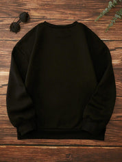 Kotty Typography Printed Fleece Sweatshirt