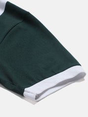 Kotty Men Colourblocked Polo Collar T-shirt