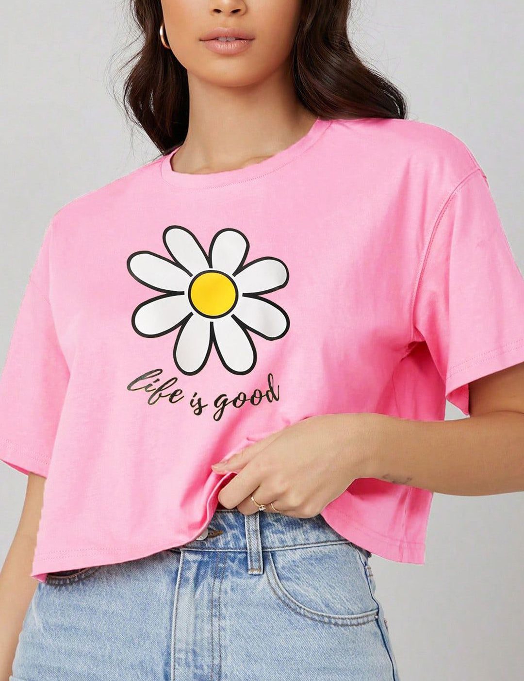 Kotty Women Graphic Printed Round Neck T-shirt