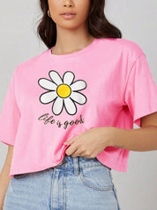 Kotty Women Graphic Printed Round Neck T-shirt