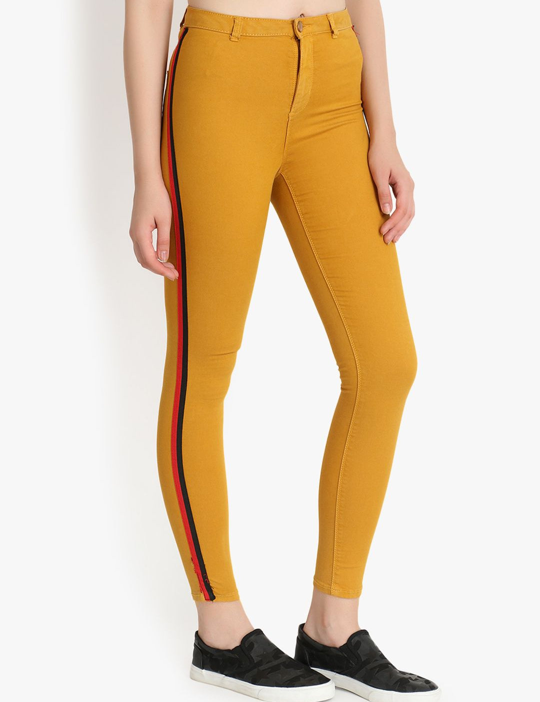 Kotty Women Yellow Skinny Fit High-Rise Clean Look Jeans