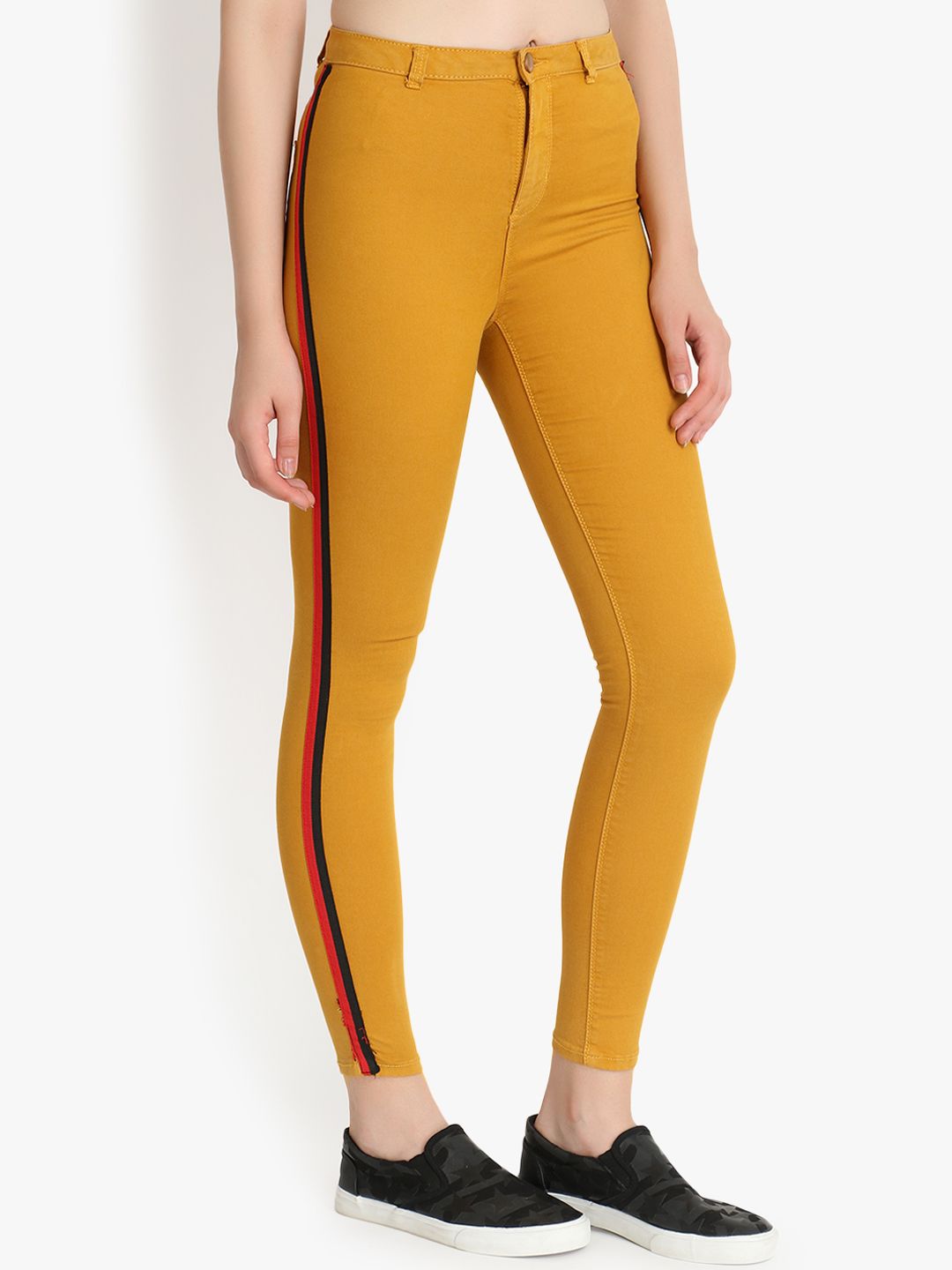 Kotty Women Yellow Skinny Fit High-Rise Clean Look Jeans