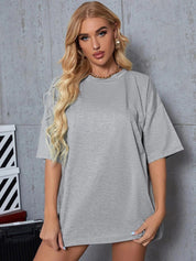 Kotty Drop-Shoulder Sleeves Longline Oversize Yoga T-shirt