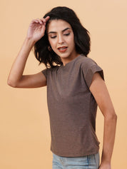 Kotty Women Solid Round Neck T-shirt