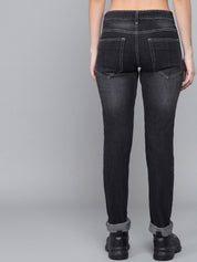 Kotty Women Black Slim Fit High-Rise Light Fade Jeans