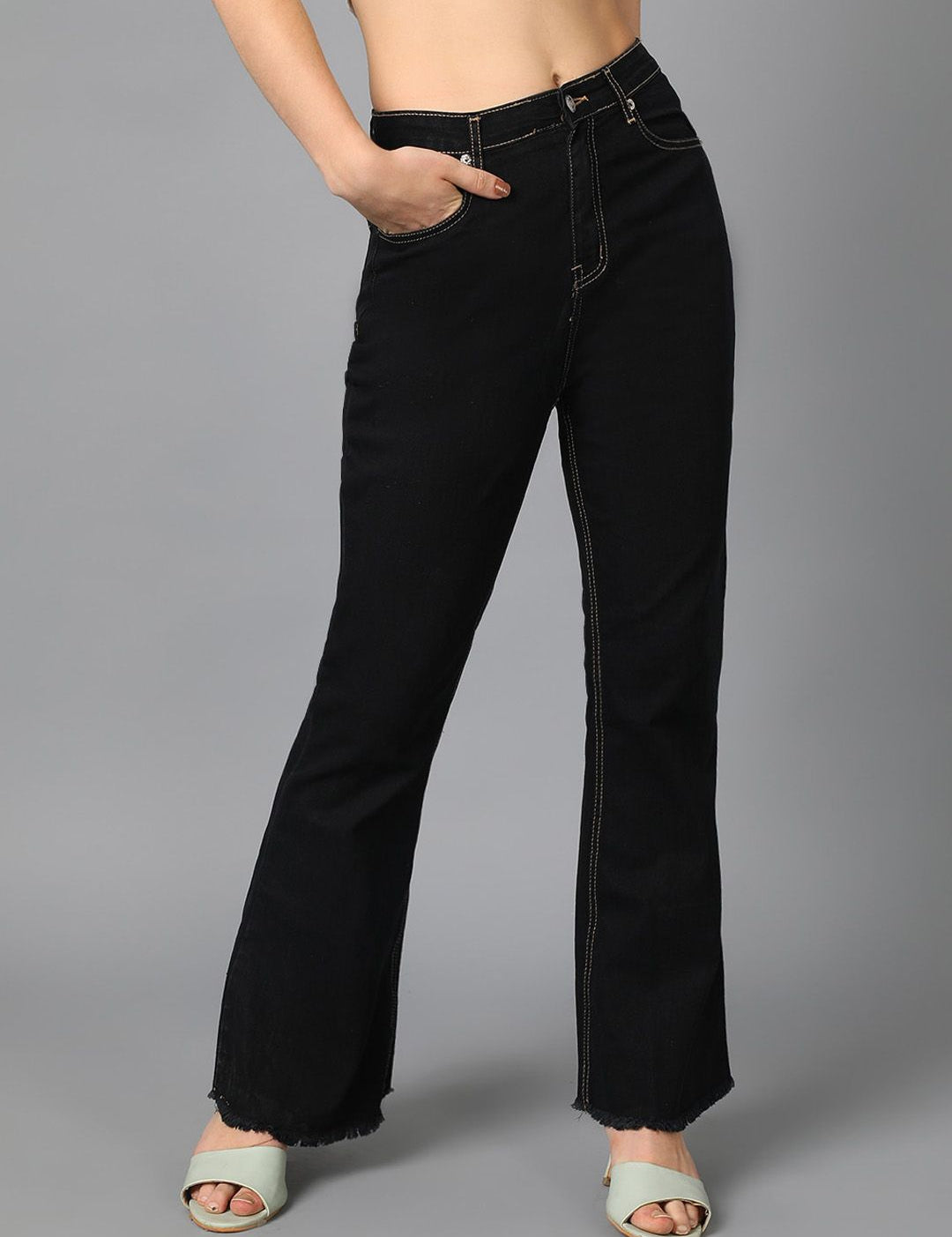 Kotty Women Jean Bootcut Cotton Stretchable Jeans