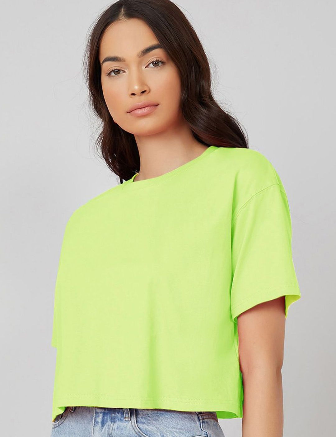 KOTTY Basics Women Solid Round Neck  Oversized T-shirt
