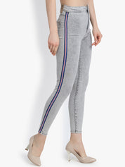 Kotty Women Grey Skinny Fit High-Rise Clean Look Jeans