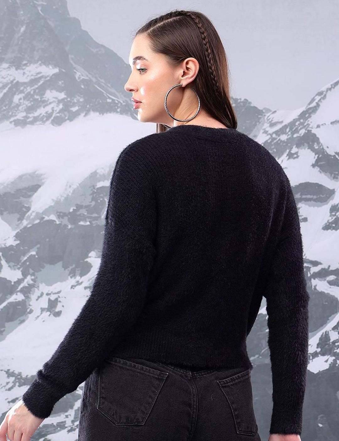 Kotty Women Ribbed V-Neck Sweaters