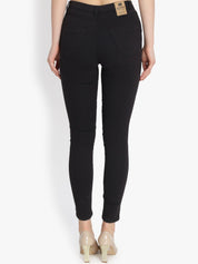 Kotty Women Black Skinny Fit High-Rise Clean Look Stretchable Jeans
