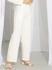 KOTTY BIZwear Women High-Rise Easy Wash Regular Trousers