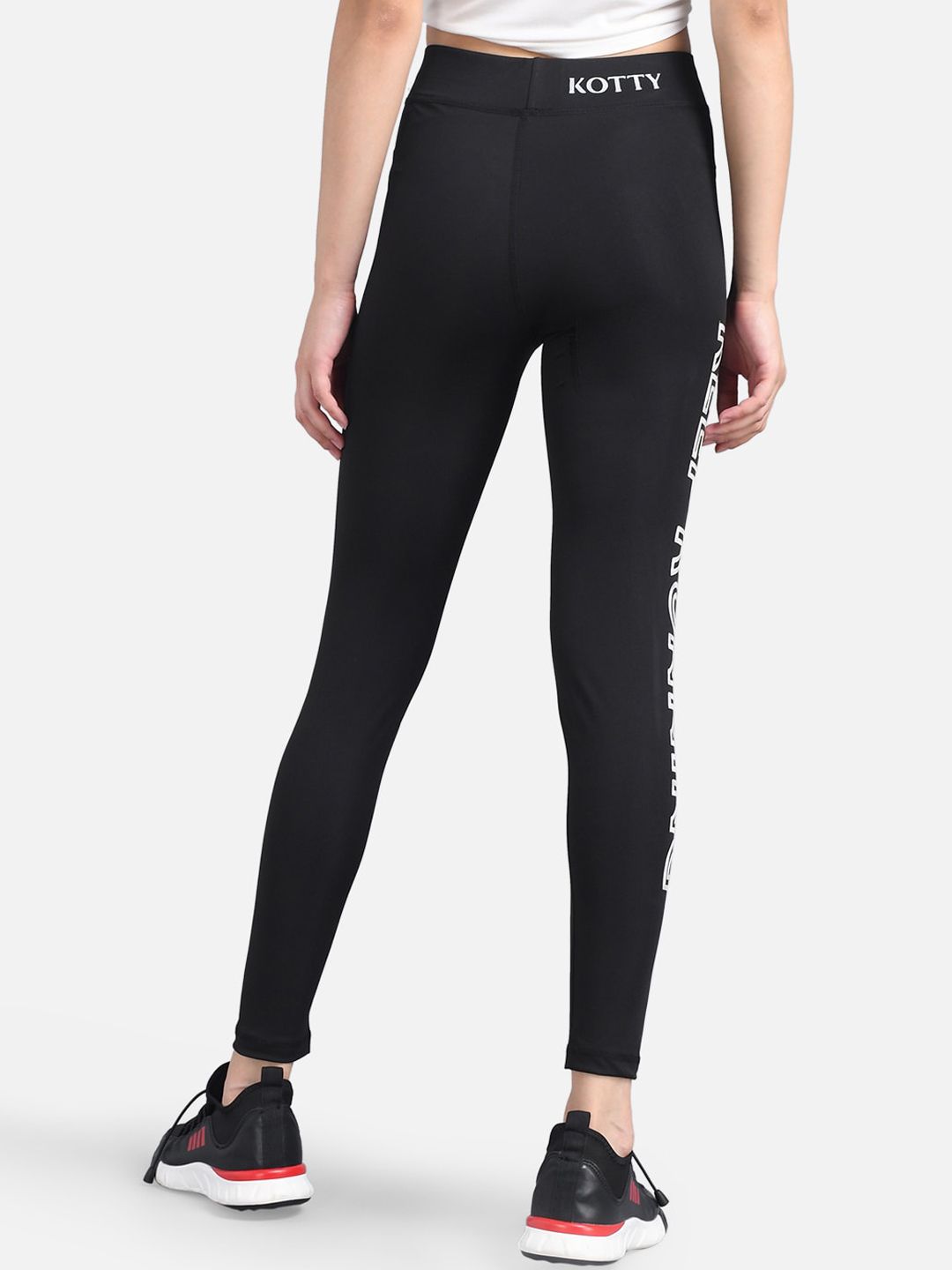 Kotty Women Black & White Printed Tights